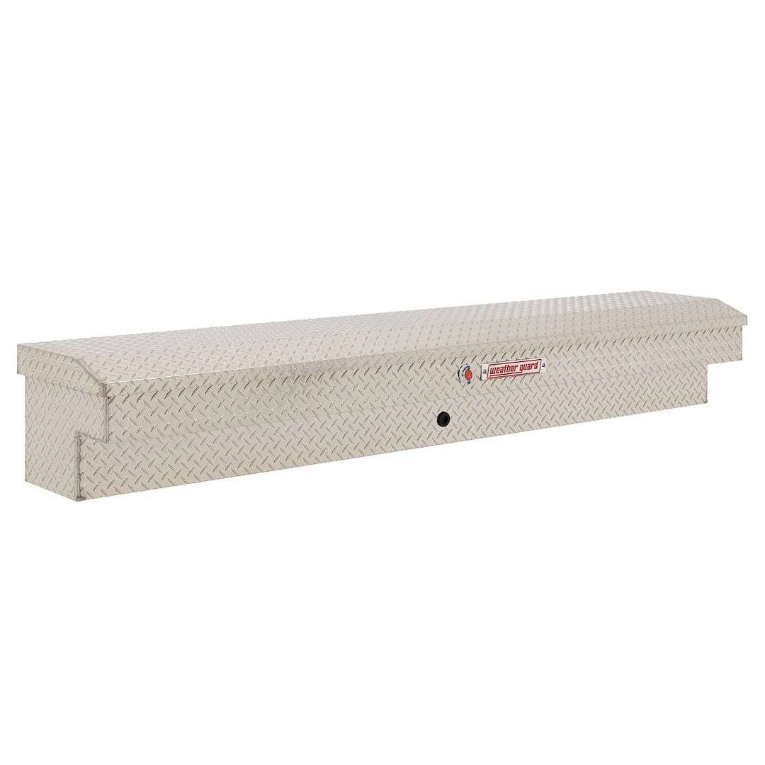164-0-04 – WEATHERGUARD Tool Box, Side Mount Single Lid Powder Coated Clear Aluminum 87 Inch Length x 17 Inch Width x...